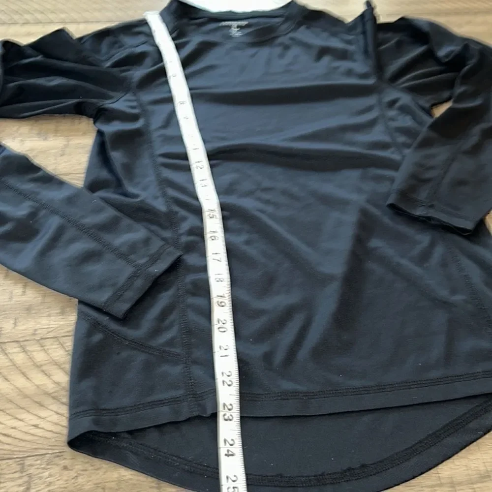 LandsEnd🌊🏖️Surf🏄🏻‍♀️ShirtPolyesterBLACK=WarmWhileWetRASHGUARD💂‍♀️